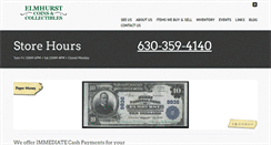 Desktop Screenshot of elmhurstcoinsandcollectibles.com